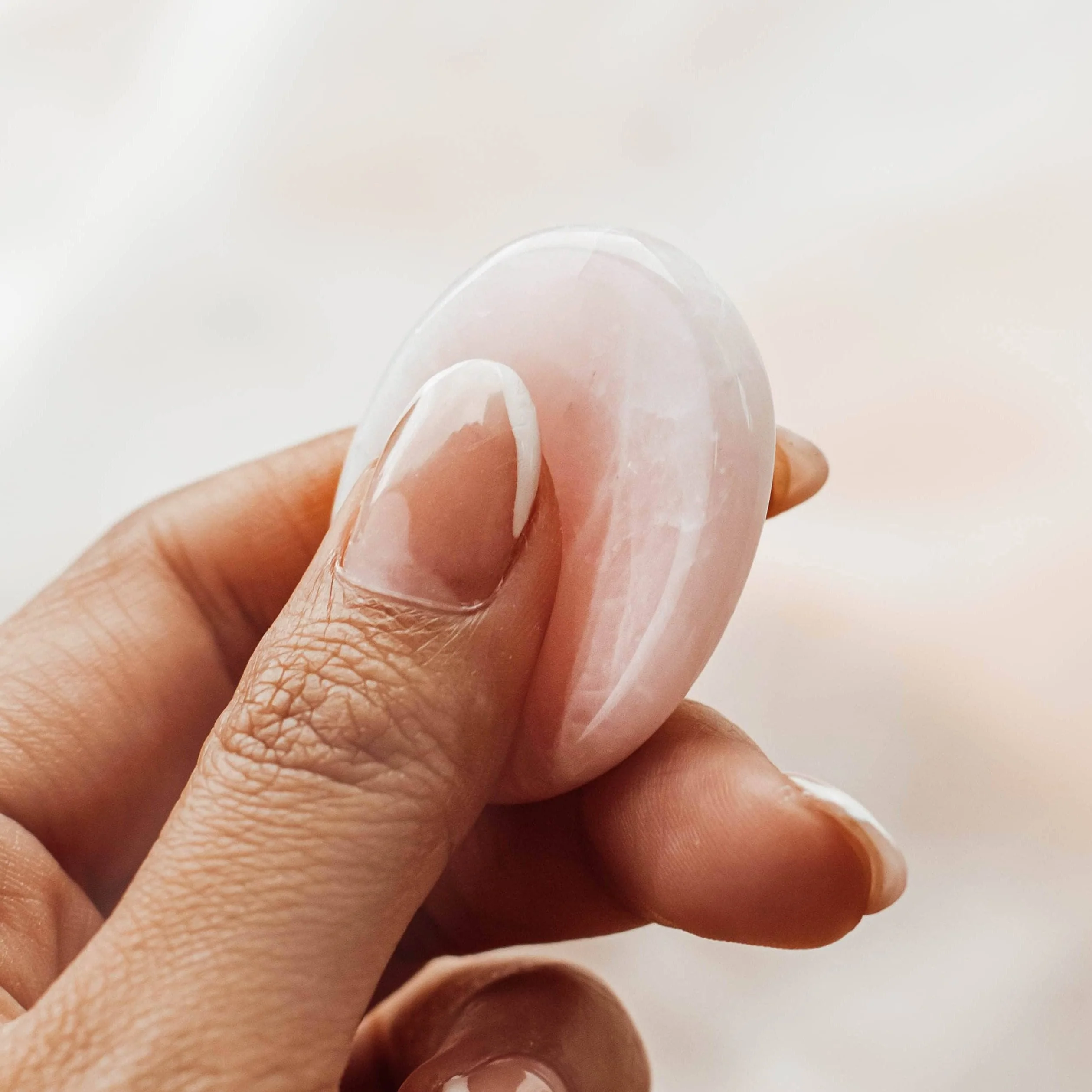 Rose Quartz Worry Stone - Image 4