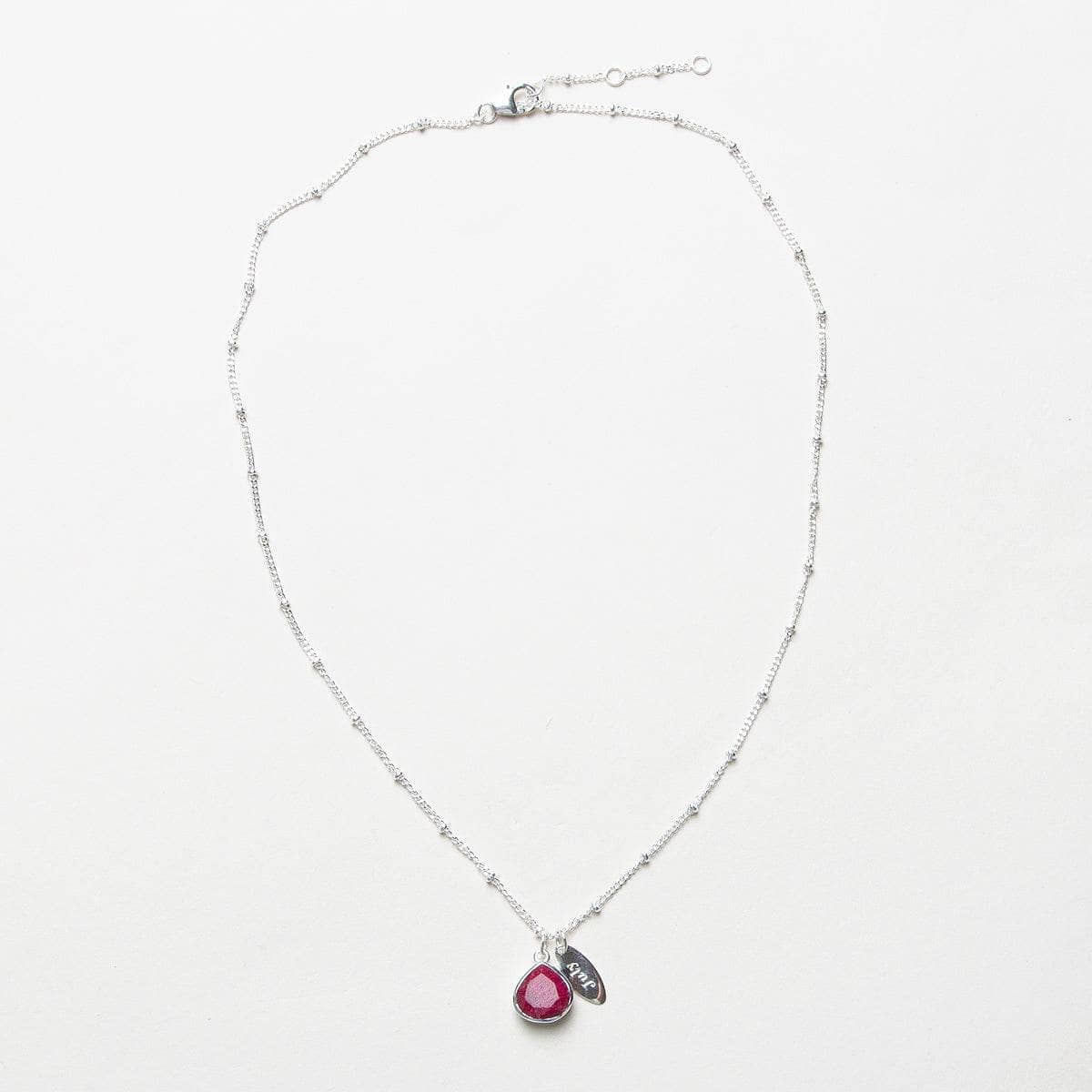 July Ruby Birthstone Necklace - Image 7