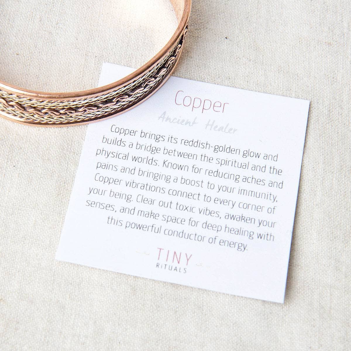 Tibetan Handcrafted Twisted Copper Healing Bracelet - Image 5