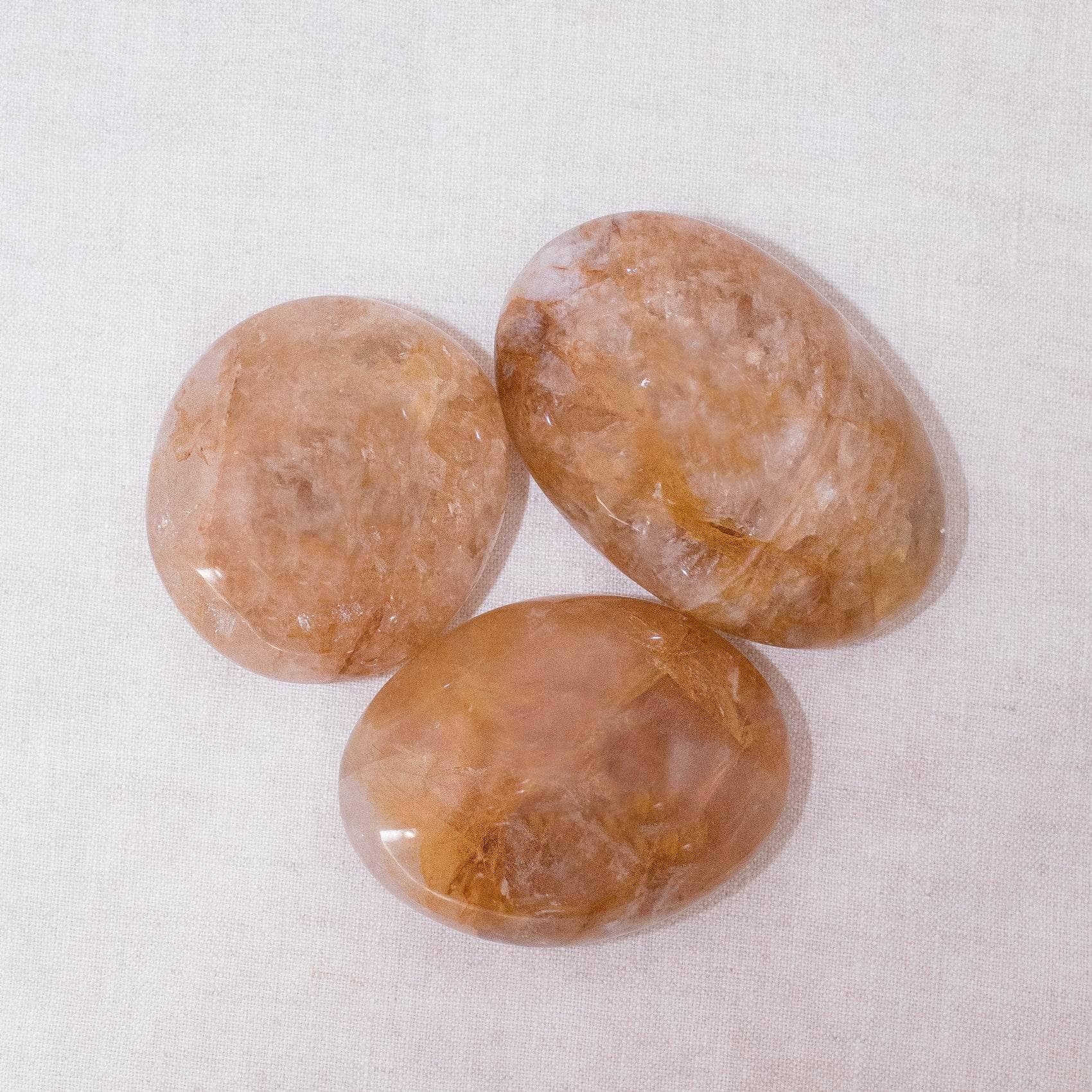 Yellow Hematoid (Golden Healer) Quartz Palm Stones - AAA Premium Quality - Image 4